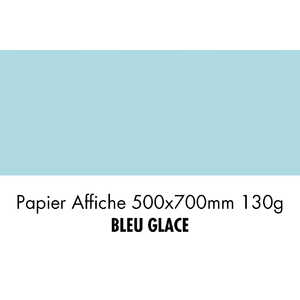 folia Papier de couleur, (L)500 x (H)700 mm, bleu glace