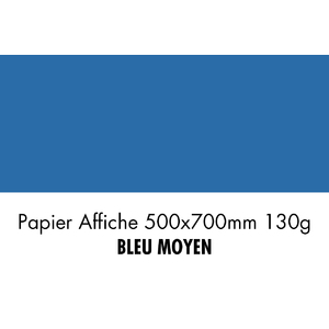 folia Papier de couleur, (L)500 x (H)700 mm, bleu moyen