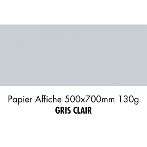 folia Papier de couleur, (L)500 x (H)700 mm, gris clair