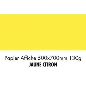 folia Papier de couleur, (L)500 x (H)700 mm, jaune citron