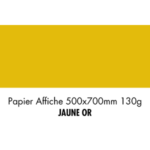 folia Papier de couleur, (L)500 x (H)700 mm, jaune or