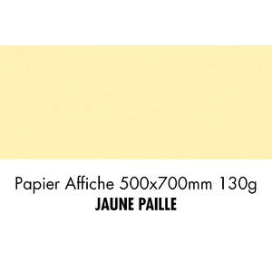 folia Papier de couleur, (L)500 x (H)700 mm, jaune paille