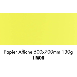 folia Papier de couleur, (L)500 x (H)700 mm, limon