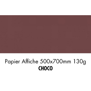 folia Papier de couleur, (L)500 x (H)700 mm, marron choco