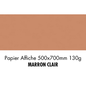 folia Papier de couleur, (L)500 x (H)700 mm, marron clair