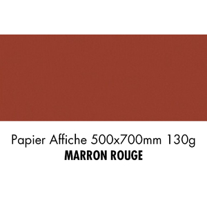 folia Papier de couleur, (L)500 x (H)700 mm, marron rouge