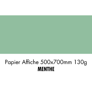 folia Papier de couleur, (L)500 x (H)700 mm, menthe