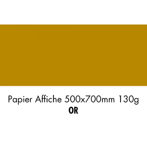 folia Papier de couleur, (L)500 x (H)700 mm, or