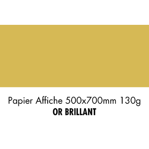 folia Papier de couleur, (L)500 x (H)700 mm, or brillant