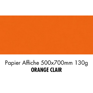 folia Papier de couleur, (L)500 x (H)700 mm, orange clair