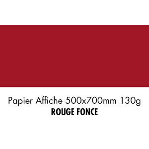 folia Papier de couleur, (L)500 x (H)700 mm, rouge foncé