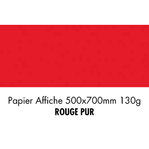 folia Papier de couleur, (L)500 x (H)700 mm, rouge pur