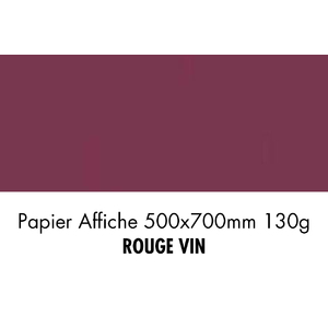 folia Papier de couleur, (L)500 x (H)700 mm, rouge vin