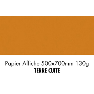 folia Papier de couleur, (L)500 x (H)700 mm, terre cuite