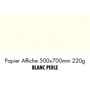 folia Carton de couleur, (L)500 x (H)700 mm, blanc perle