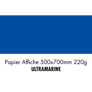 folia Carton de couleur, (L)500 x (H)700 mm, bleu outremer