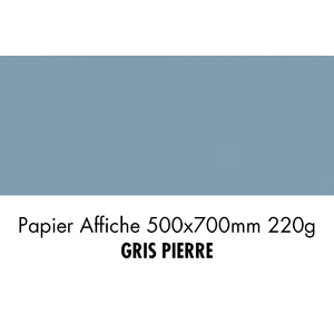 PAPIER 500X700 220G GRIS PIERRE  P/10F