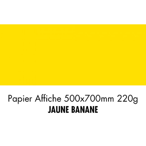 folia Carton de couleur, (L)500 x (H)700 mm, jaune banane