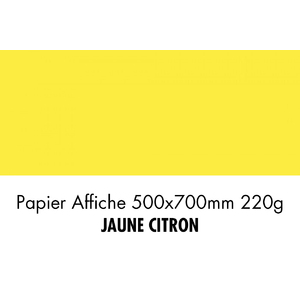 folia Carton de couleur, (L)500 x (H)700 mm, jaune citron