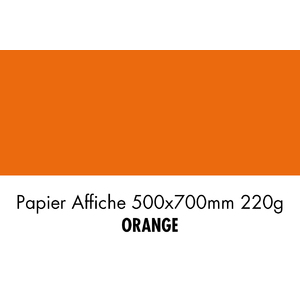 folia Carton de couleur, (L)500 x (H)700 mm, orange