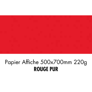 folia Carton de couleur, (L)500 x (H)700 mm, rouge vif