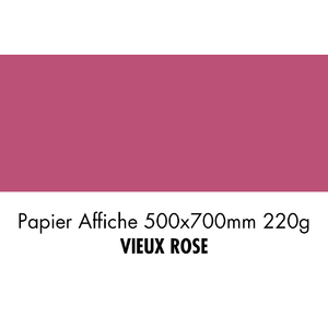 folia Carton de couleur, (L)500 x (H)700 mm, vieux rose