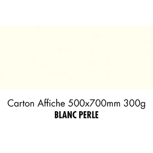 folia Carton de bricolage, (L)500 x (H)700 mm, blanc perle