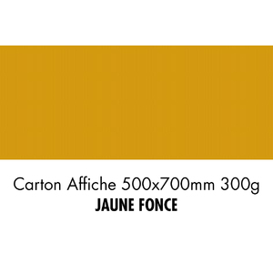 CARTON 500X700 300G JAUNE FONCE  P/10F