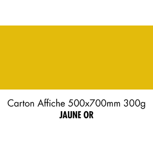 CARTON 500X700 300G JAUNE OR  P/10F