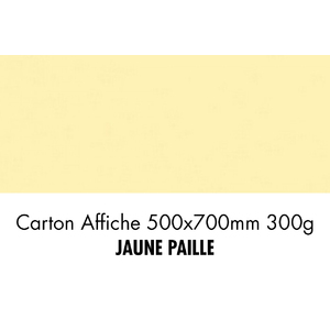 CARTON 500X700 300G JAUNE PAILLE  P/10F