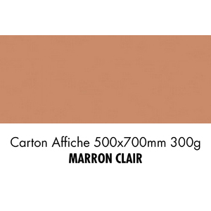 CARTON 500X700 300G MARRON CLAIR  P/10F