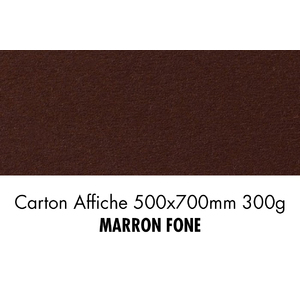 CARTON 500X700 300G MARRON FONCE  P/10F