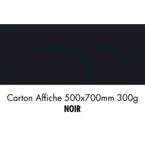 CARTON 500X700 300G NOIR      P/10F