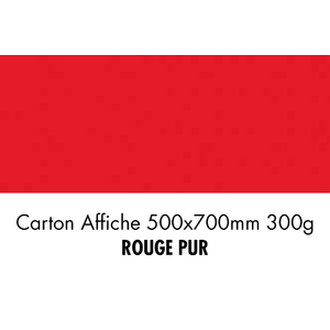 CARTON 500X700 300G ROUGE PUR P/10F