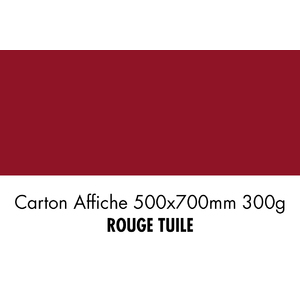 CARTON 500X700 300G ROUGE TUILE  P/10F