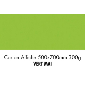 CARTON 500X700 300G VERT MAI  P/10F