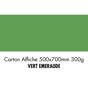 CARTON 500X700 300G VERT EMERAUDE  P/10F