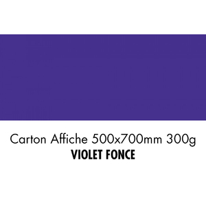 CARTON 500X700 300G VIOLET FONCE  P/10F