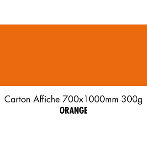 folia Carton de bricolage, (L)1.000 x (H)700 mm, orange