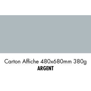 folia Carton pour affiches, (L)480 x (H)680 mm, argent