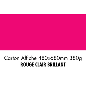 folia Carton pour affiches, (L)480 x (H)680 mm, rouge clair