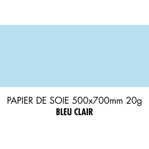 folia Papier de soie, (L)500 x (H)700mm, 20 g/m2, bleu clair