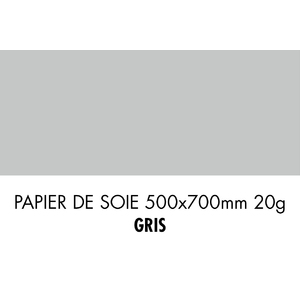 folia Papier de soie, (L)500 x (H)700mm, 20 g/m2, gris