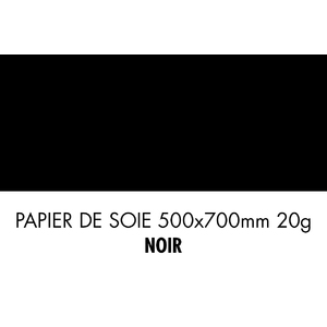 folia Papier de soie, (L)500 x (H)700mm, 20 g/m2, noir