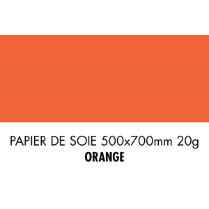 folia Papier de soie, (L)500 x (H)700mm, 20 g/m2, orange