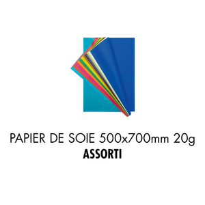 folia Papier de soie, (L)500 x (H)700 mm, assorti