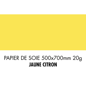 folia Papier de soie, (L)500 x (H)700 mm, jaune citron