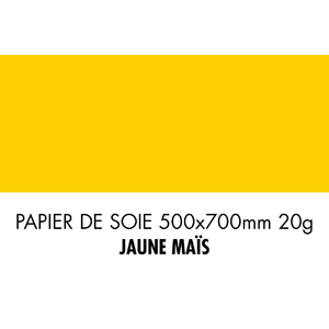 folia Papier de soie, (L)500 x (H)700 mm, jaune maïs