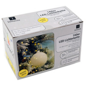 Jamasia Guirlande lumineuse LED, 160 ampoules, IP 44, vert