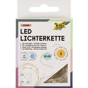 folia Guirlande lumineuse LED, fonctionne à pile, 20 LED